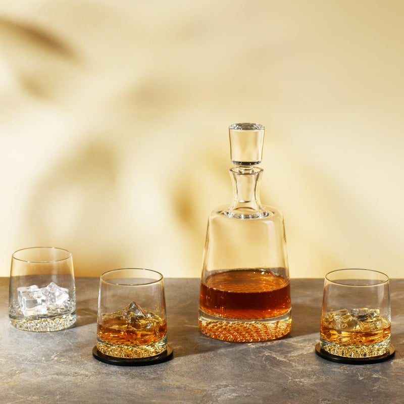 Krosno Whisky Set | 1 Ã— 32.1 oz Decanter & 6 Ã— 10.1 oz Glasses | Fjord Collection | For Home, Restaurants & Parties | Gift for Whisky Connoisseurs | Lead-Free Crystal Glass - Image 5